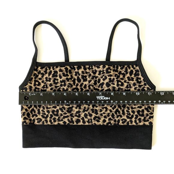 NWT Fabletics Cloud Seamless Midi Bralette Bra Top S Animal Print Cheetah Active - Picture 8 of 9